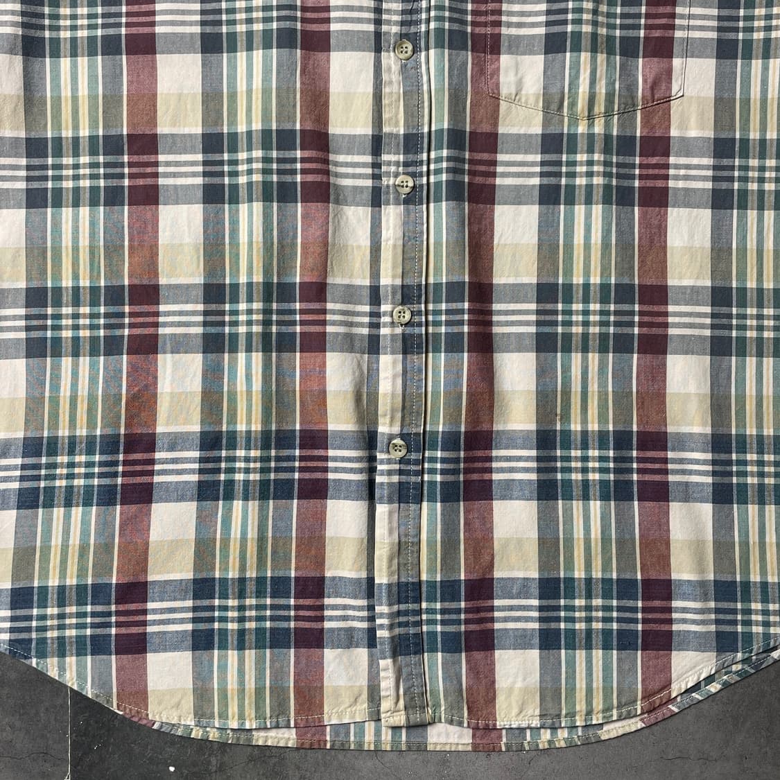 DICKIES 디키즈 빈티지 체크 다운버튼 반팔 워크셔츠 A01047 상품이미지4
