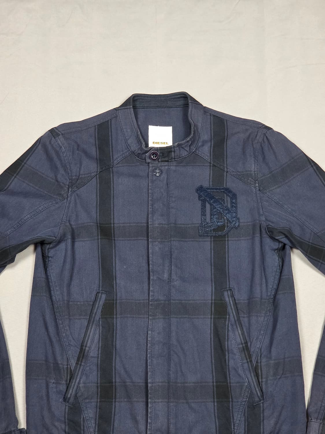 [디젤] 빅 체크 엠브로이더리 코튼 집업 자켓 | A00149 상품이미지2