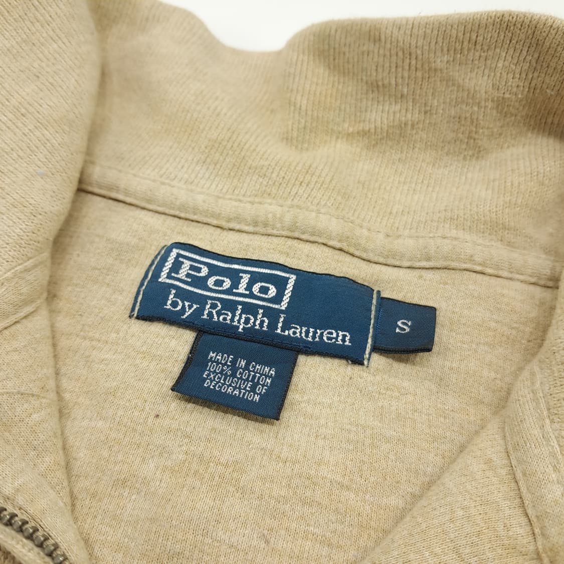CN775 S 폴로 랄프로렌 오트밀베이지 하프집업 긴팔 니트 스웨터 상품이미지4