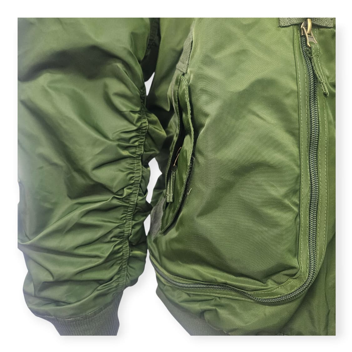 빈티지 MA-1 항공점퍼 카키 오버핏 밀리터리 상품이미지5