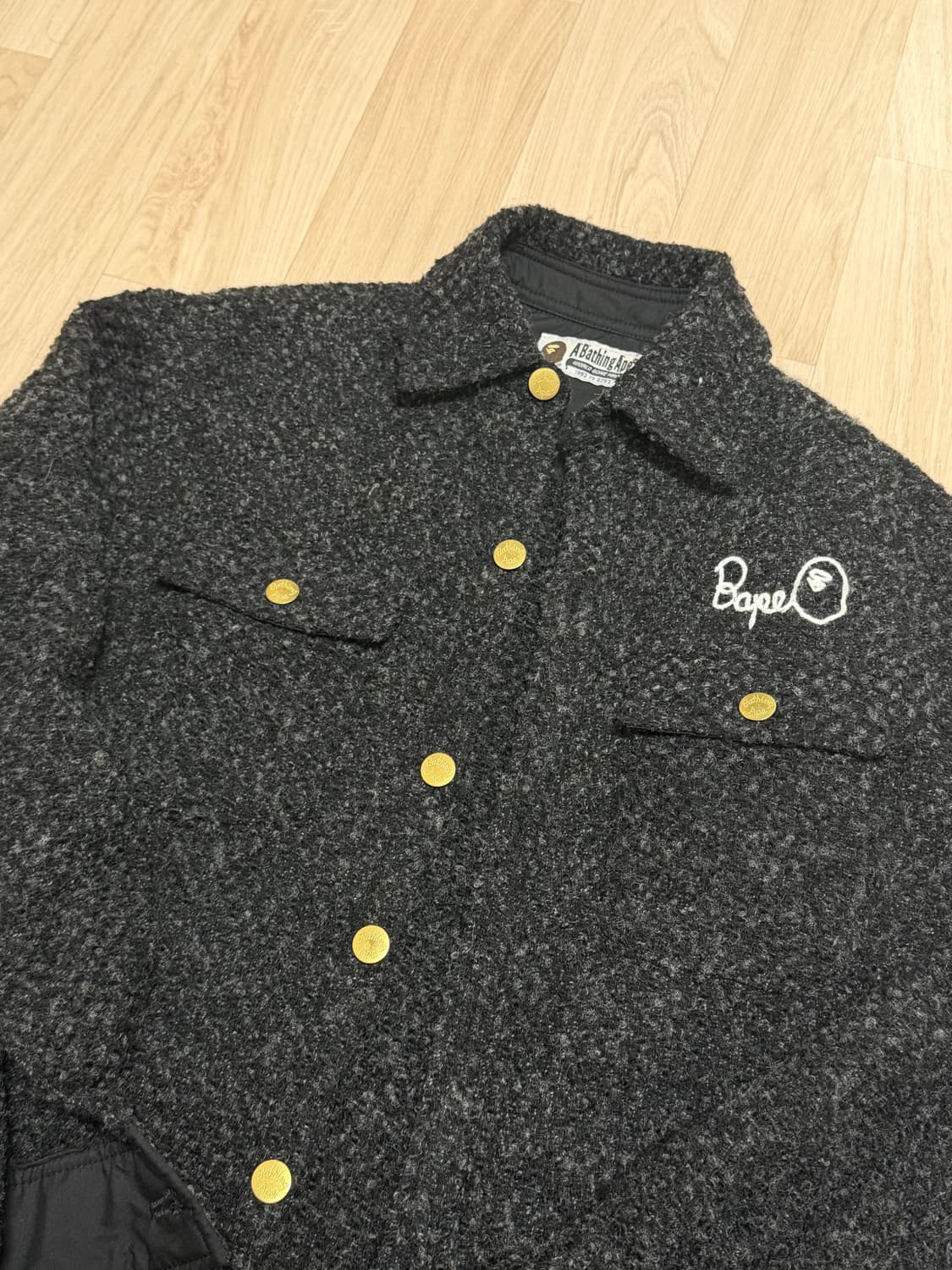 (급처) 베이프 트위드 셔츠 자켓 xs 상품이미지2