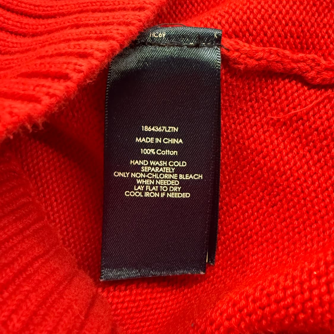 폴로 랄프로렌 레드 니트집업 상품이미지6