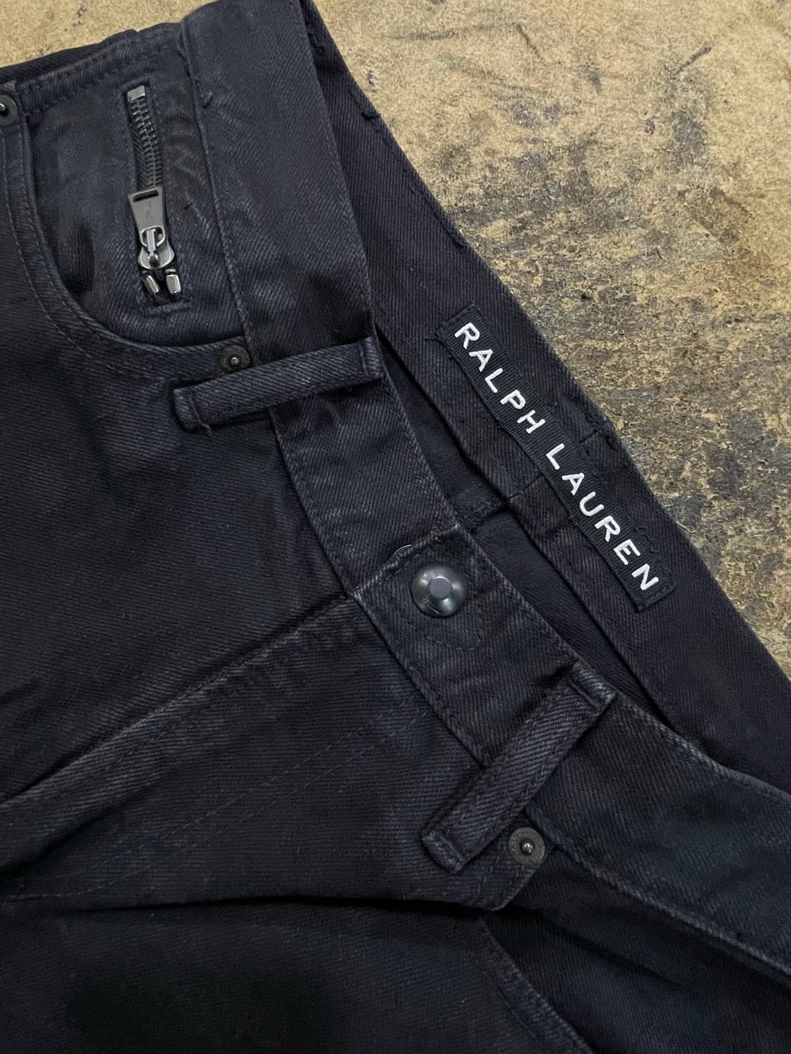 폴로랄프로렌(블랙라벨)/블랙 모토팬츠 상품이미지3