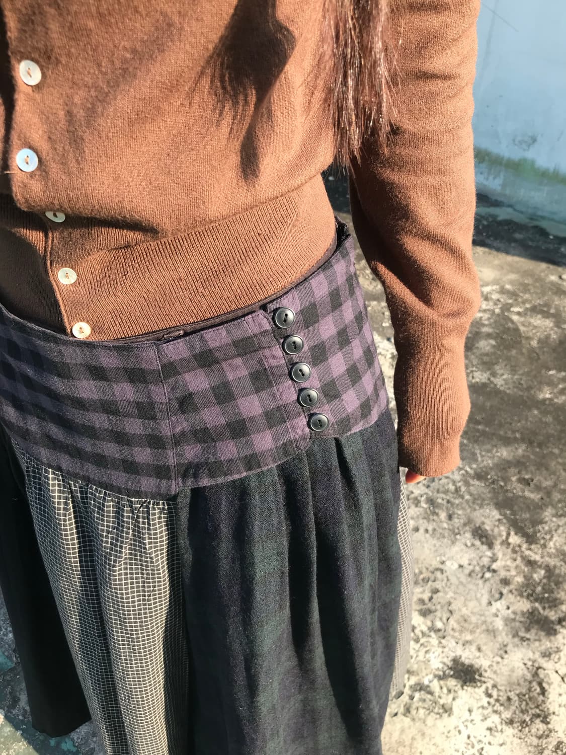 믹스 패치워크 스커트  상품이미지2