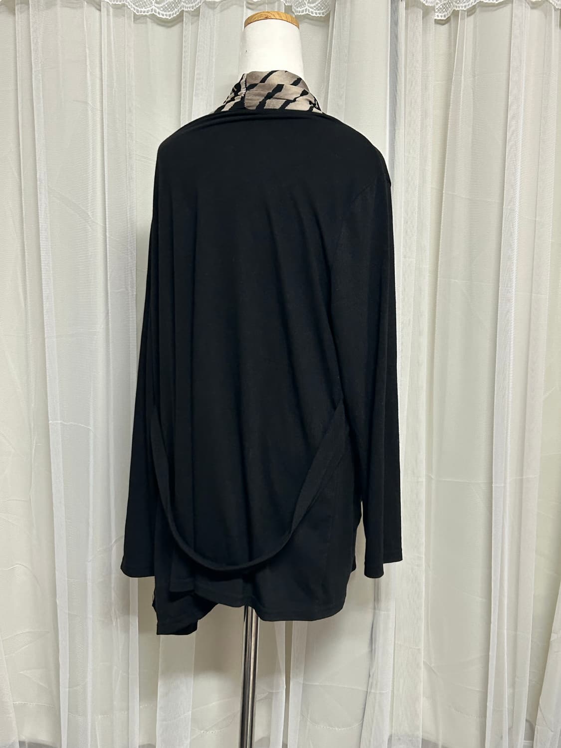 오네갸루 지브라 레이어드 탑 가디건 상품이미지2