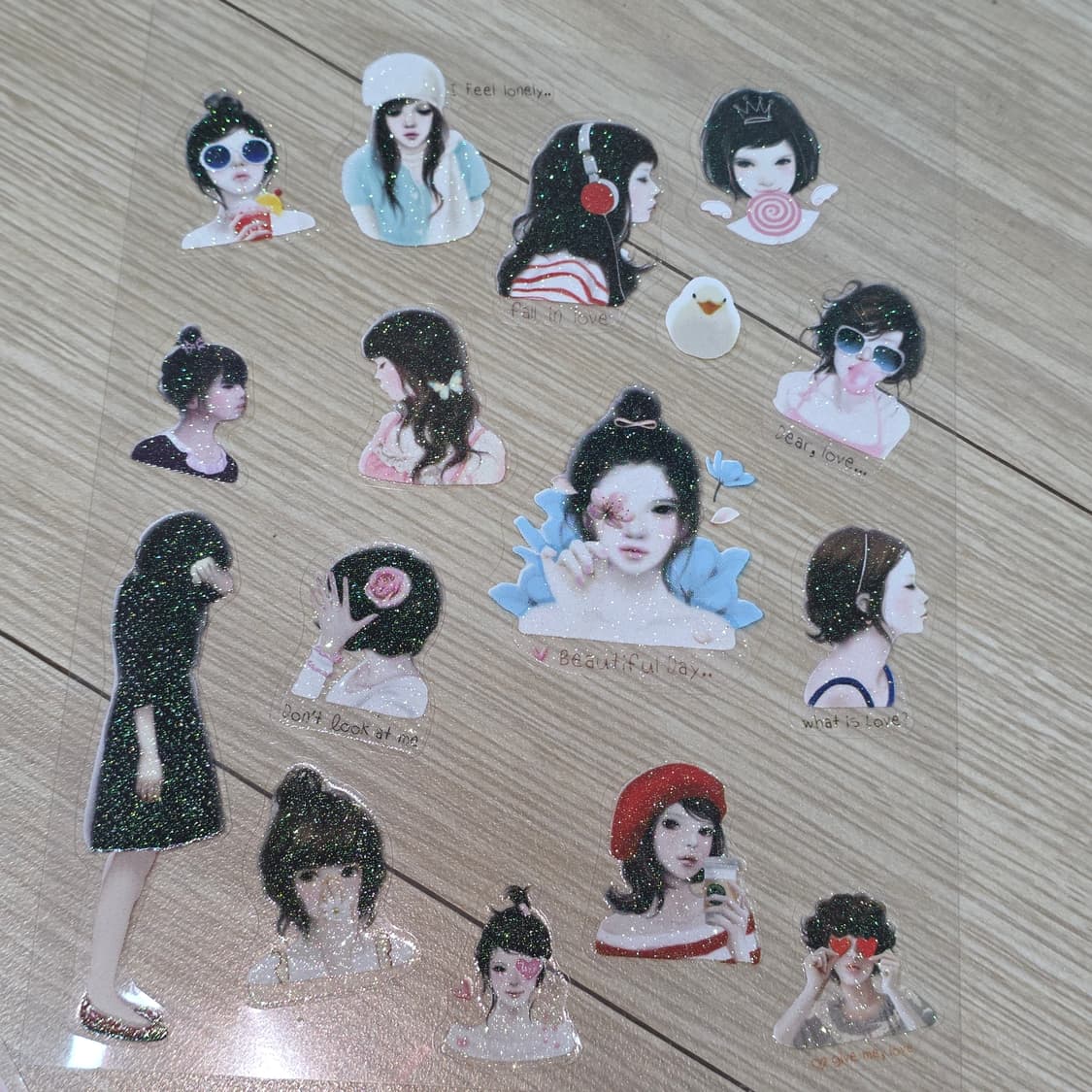 [고전문구 빈티지] 제니의 초상 스티커 3장 세트 레트로00s 상품이미지3