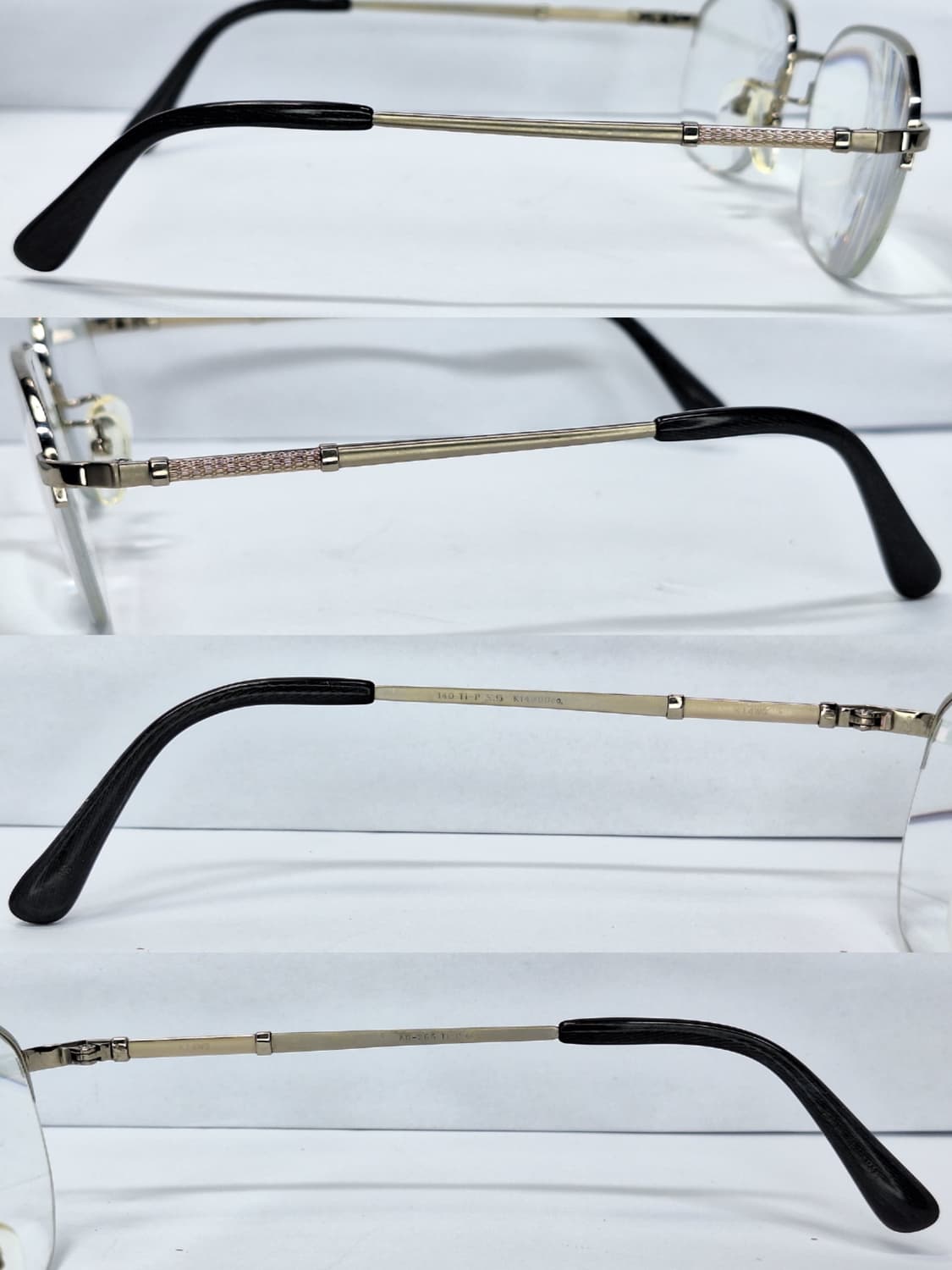 일제 공방 하이엔드 순티타늄 귀금속 세공 화이트골드 K1WG 반무테 안경 상품이미지8