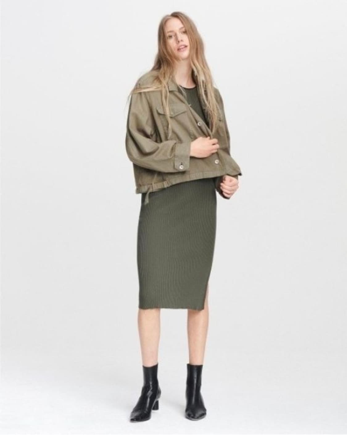 레그앤본 밀리터리 루즈핏 숏 버튼 야상  상품이미지1