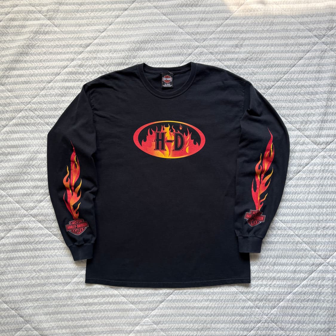 빈티지 할리데이비슨 플레임 롱슬리브 티셔츠 상품이미지1