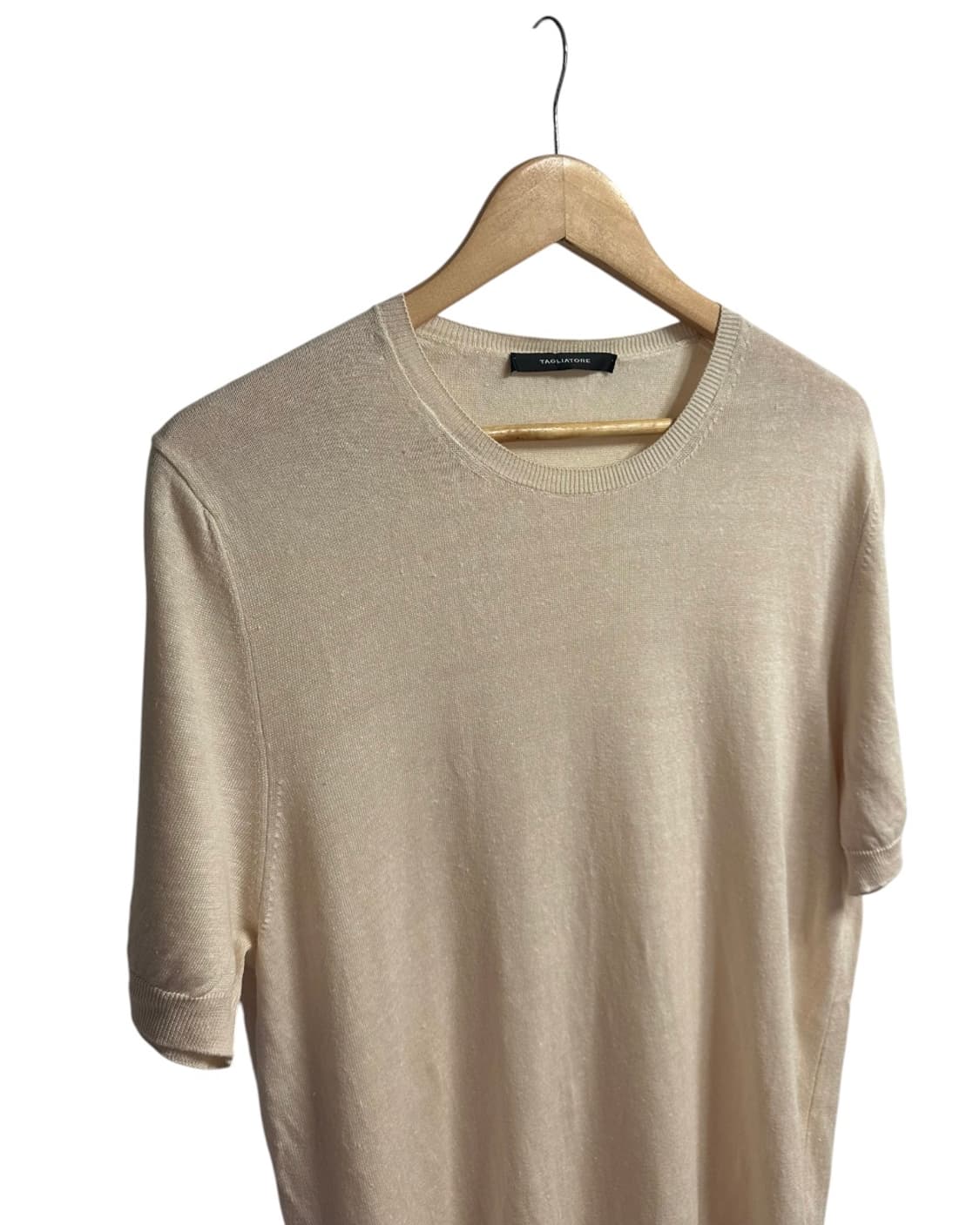 딸리아또레(TAGLIATORE) 린넨 라운드넥 반팔니트 52(XL) 상품이미지2