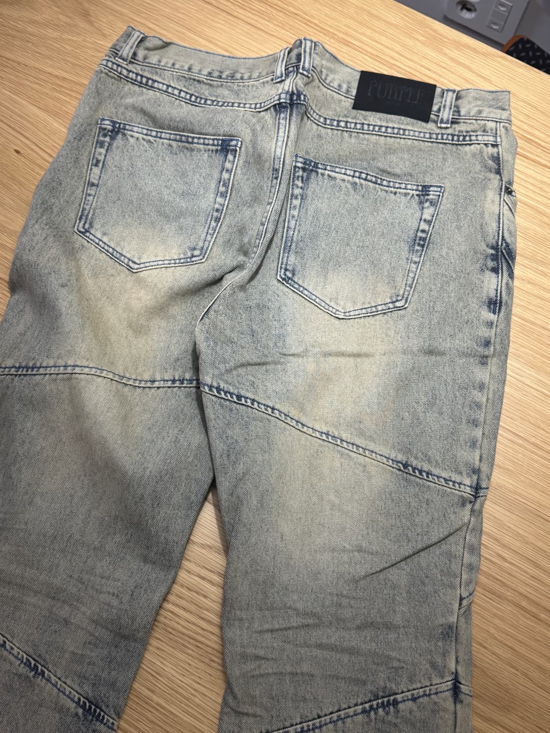 비슬로우 퍼플 데님팬츠 34사이즈 새상품 상품이미지3