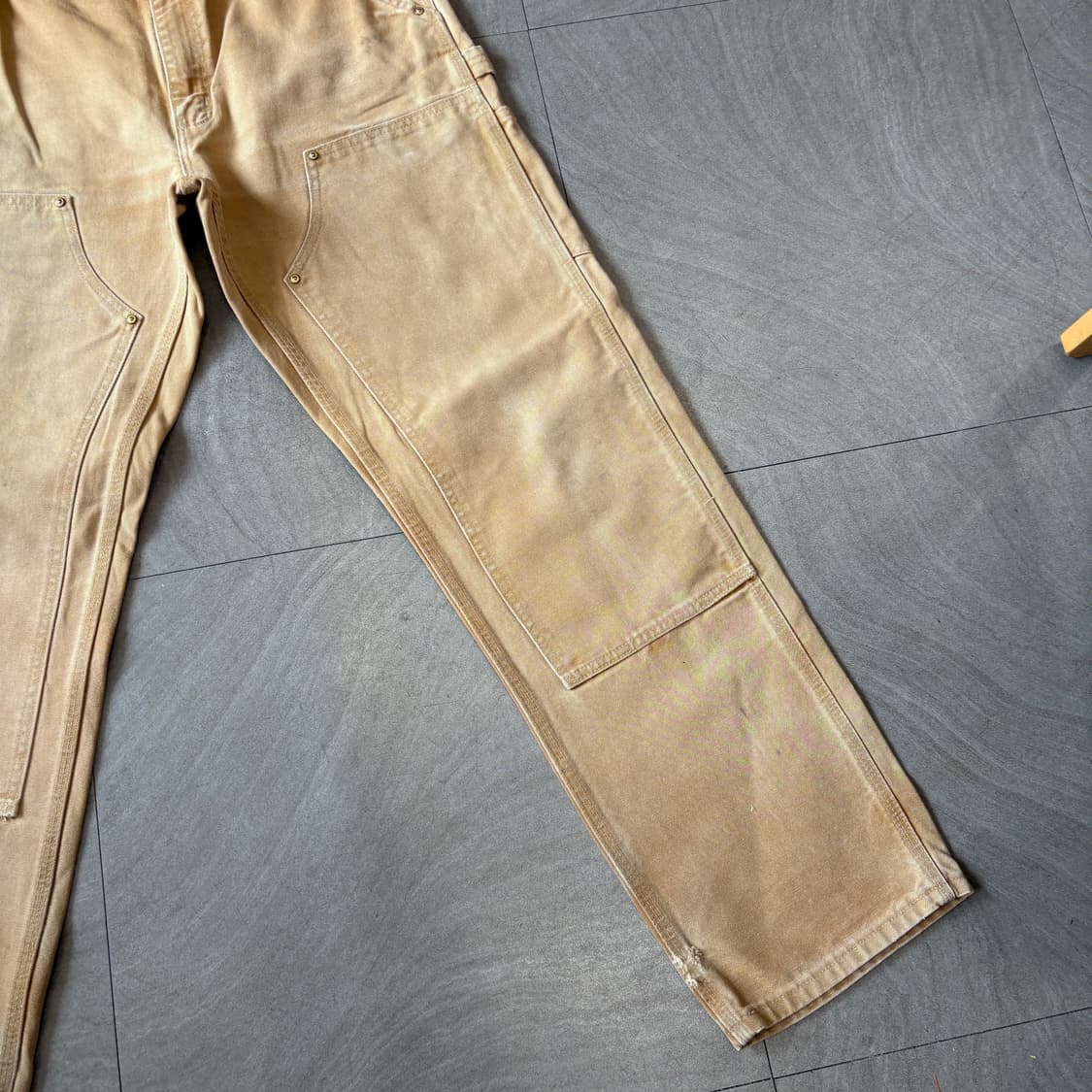 칼하트 정품 브라운 더블니 팬츠 바지 상품이미지4