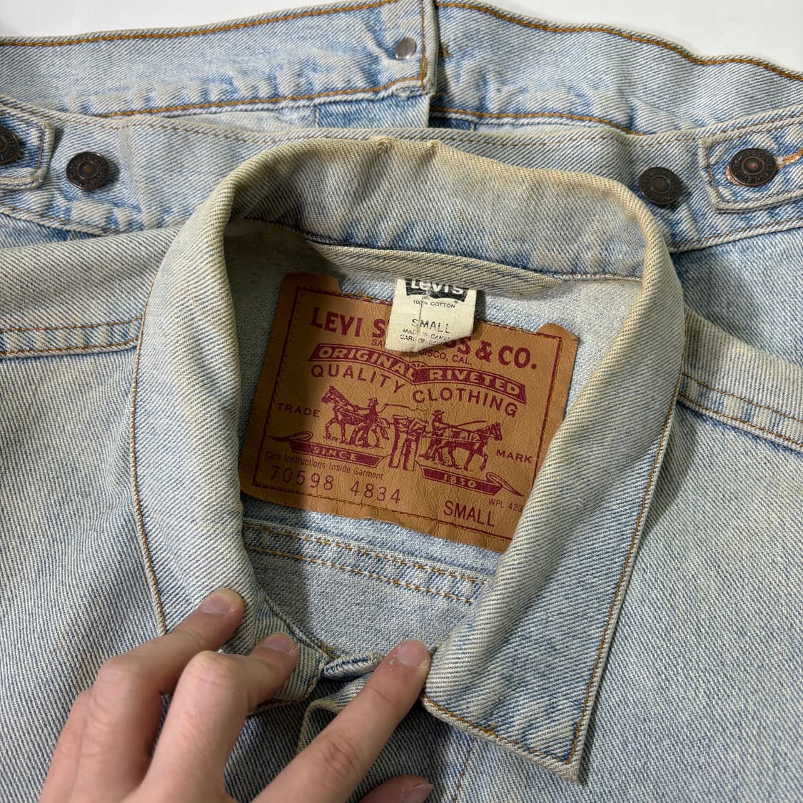 95-100 리바이스 연청 오버핏 데님자켓 상품이미지4