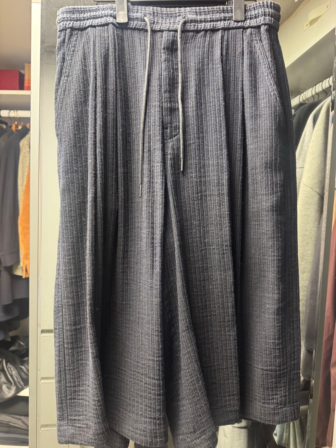 준지 블렌디드 코튼 스트라이프 버뮤다 팬츠 46 상품이미지3