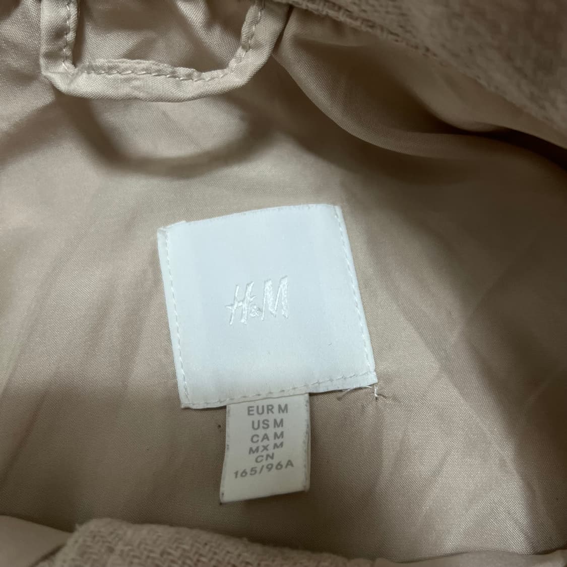 H&M 에이치앤엠 여성 오버핏 헤링본 셔켓 자켓 [오트밀] M/95 상품이미지4