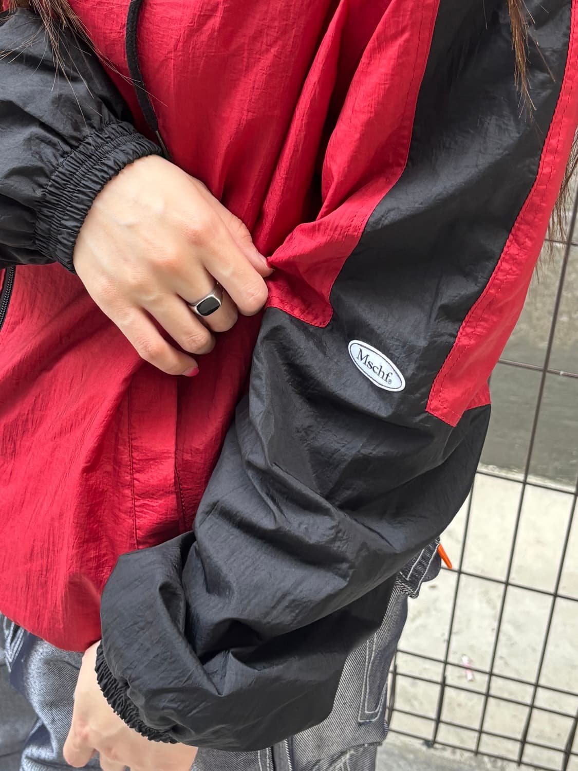 미스치프 배색 바람막이 상품이미지4