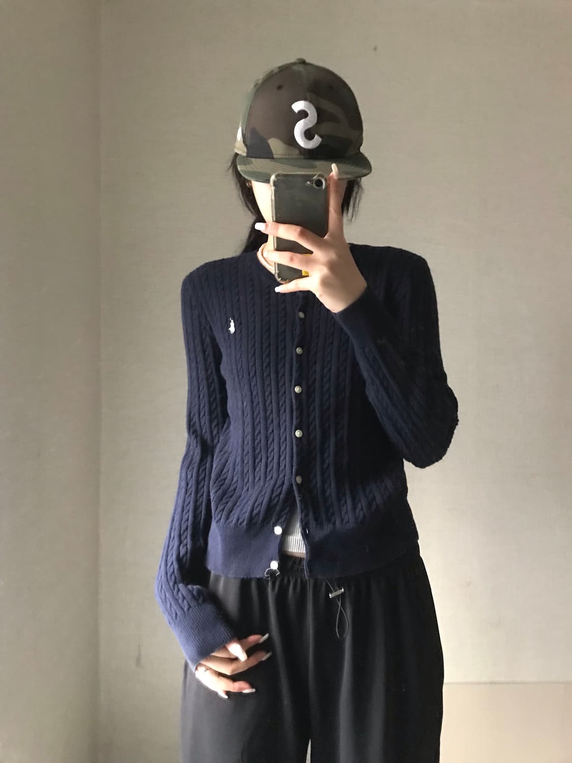 폴로 네이비 케이블 가디건 상품이미지3