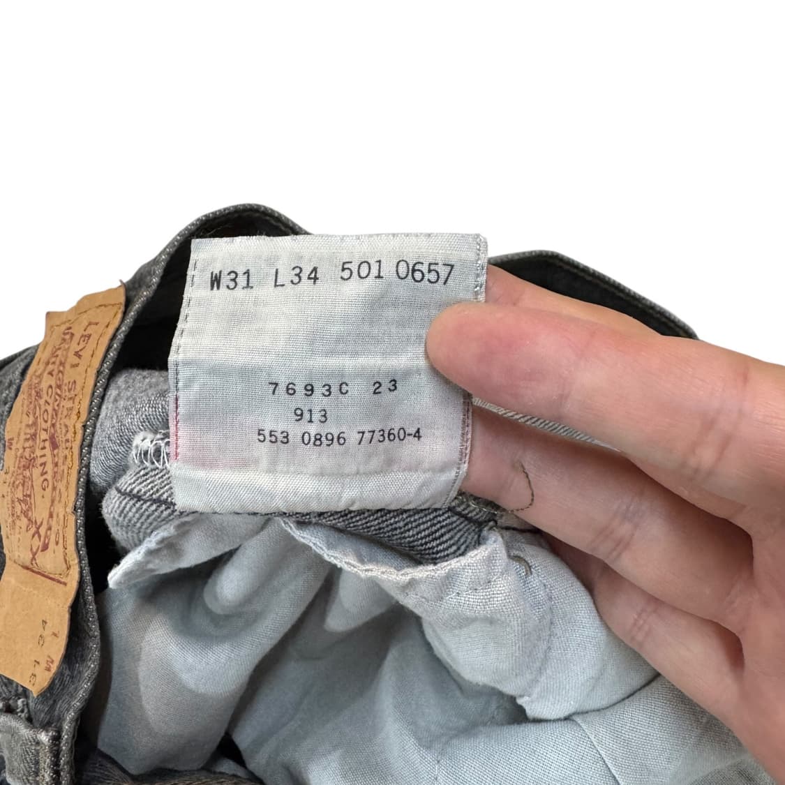 90s 리바이스 501 블랙진 made in USA (30)   상품이미지6