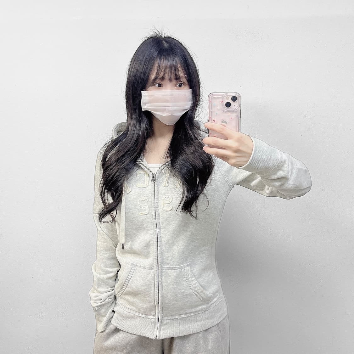 아베크롬비 피치 아치 로고 후드집업 그레이 상품이미지1