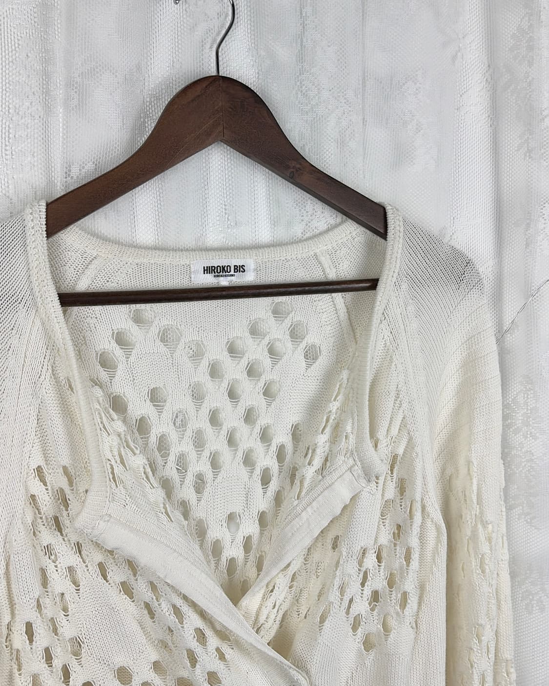 HIROKO BIS white crochet cardigan 상품이미지5