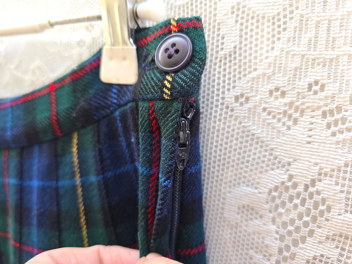 70s 펜들턴 스미스 타탄 체크 주름 스커트 (made in usa) 상품이미지4