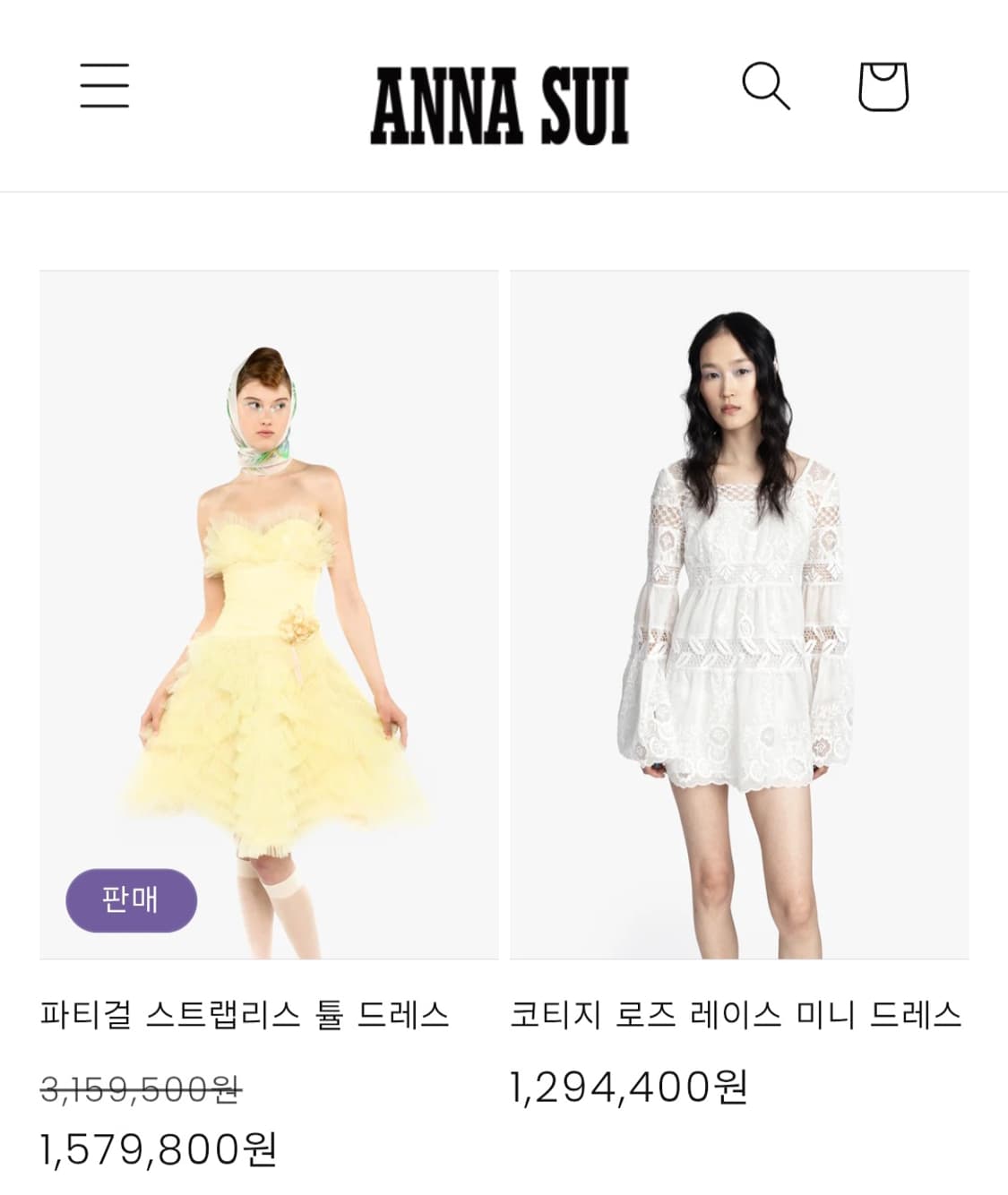 ANNA SUI USA 실크 100% 플라워 원피스 / 55 상품이미지3