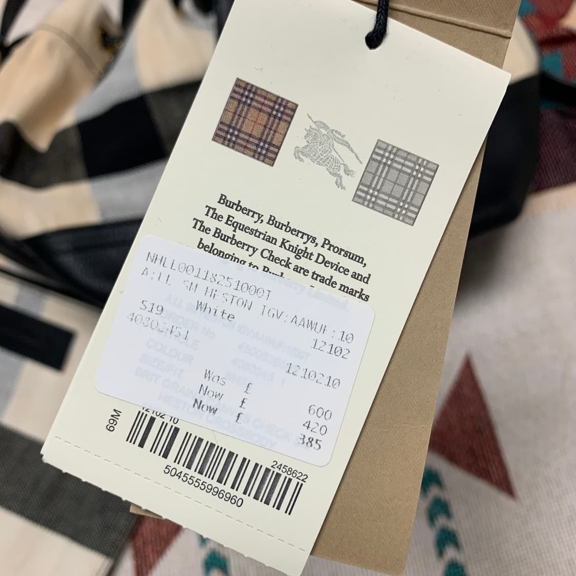 버버리 헤스톤 체크 캔버스 버킷백 크로스백 상품이미지8