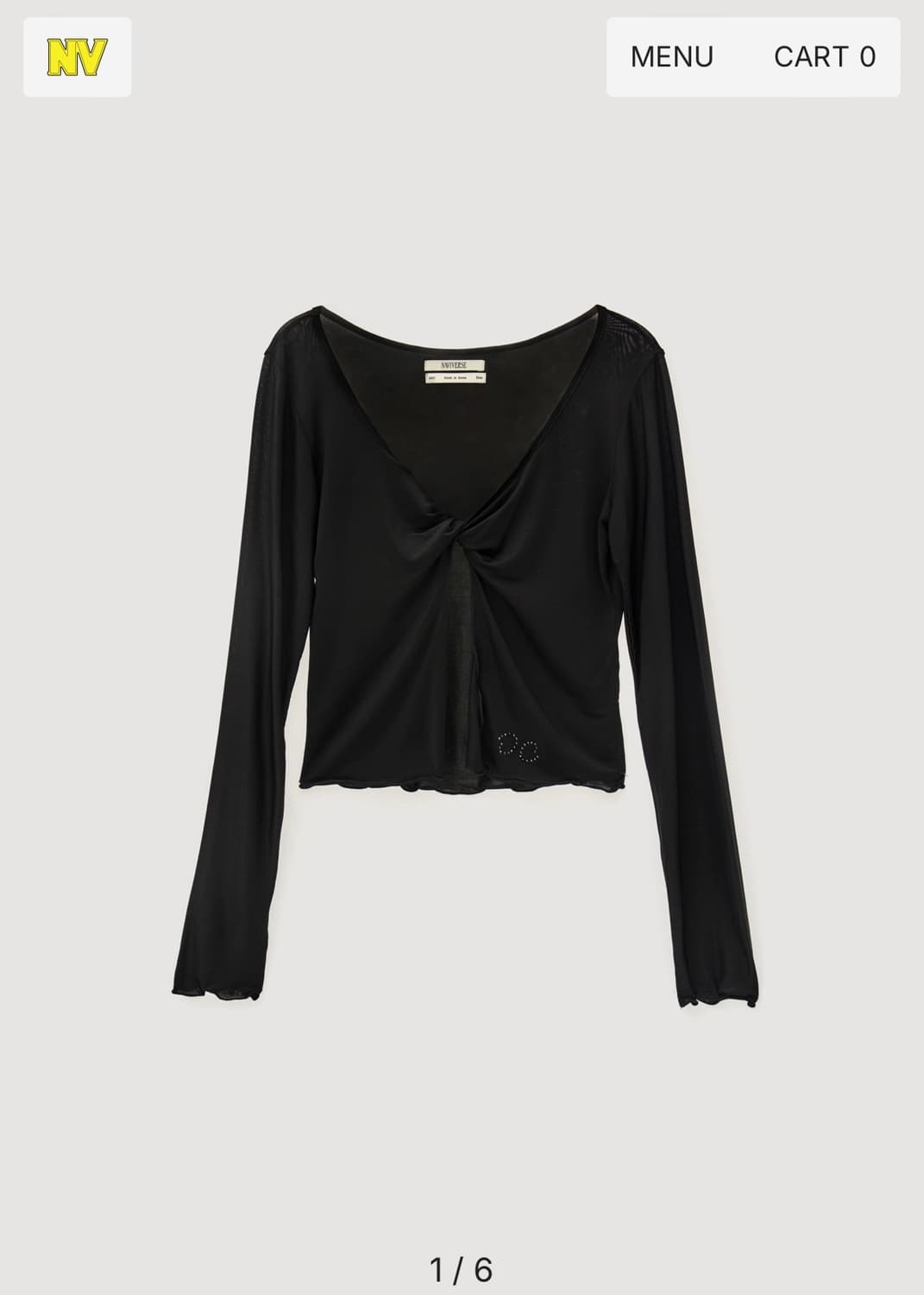 나비버스 Twist Cardigan_Black 상품이미지2