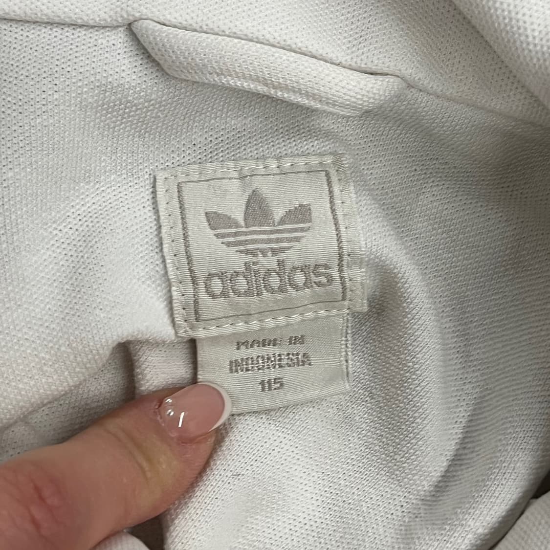 [정품/115] 아디다스 흰색 삼선 트랙탑 져지 b15 상품이미지5