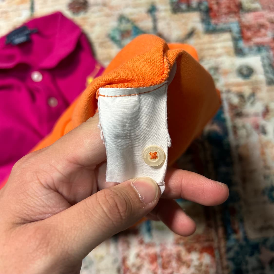 [L]폴로 랄프로렌 스키니핏 그라데이션 빅포니 카라 반팔티 상품이미지6