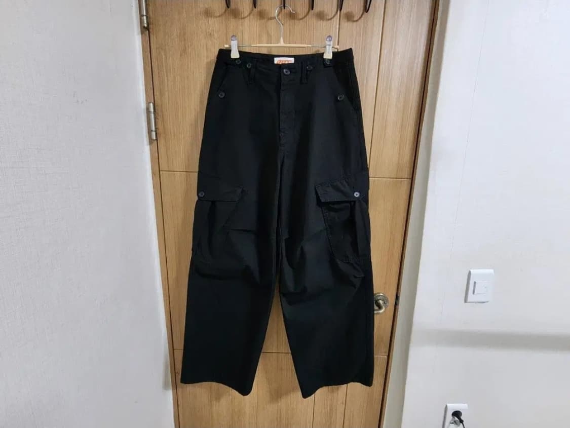 (M)여성 OOT 와이드 카고 팬츠 블랙 상품이미지1