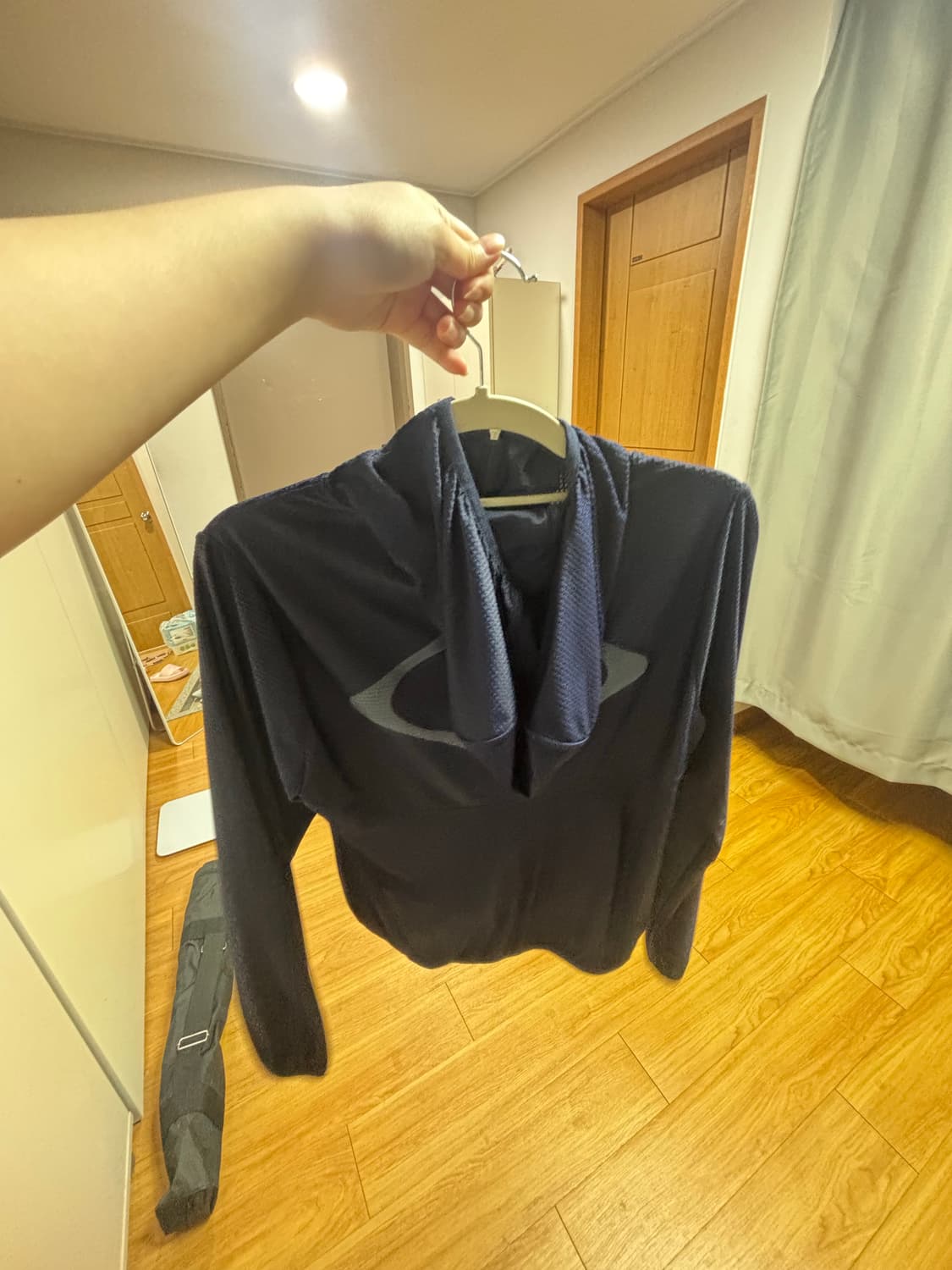 미스치프 후드 와플 집업 네이비 M 상품이미지3