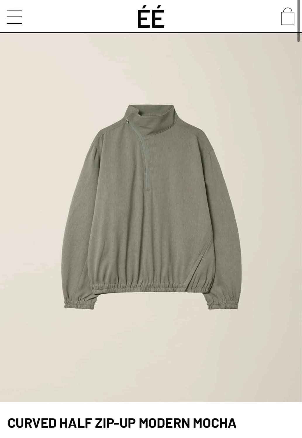EE CURVED HALF ZIP-UP MODERN MOCHA 상품이미지1