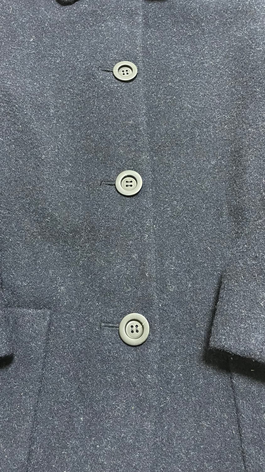 빈티지 UNIQLO 유니클로 울 블렌드 싱글 코트 네이비 S 상품이미지5