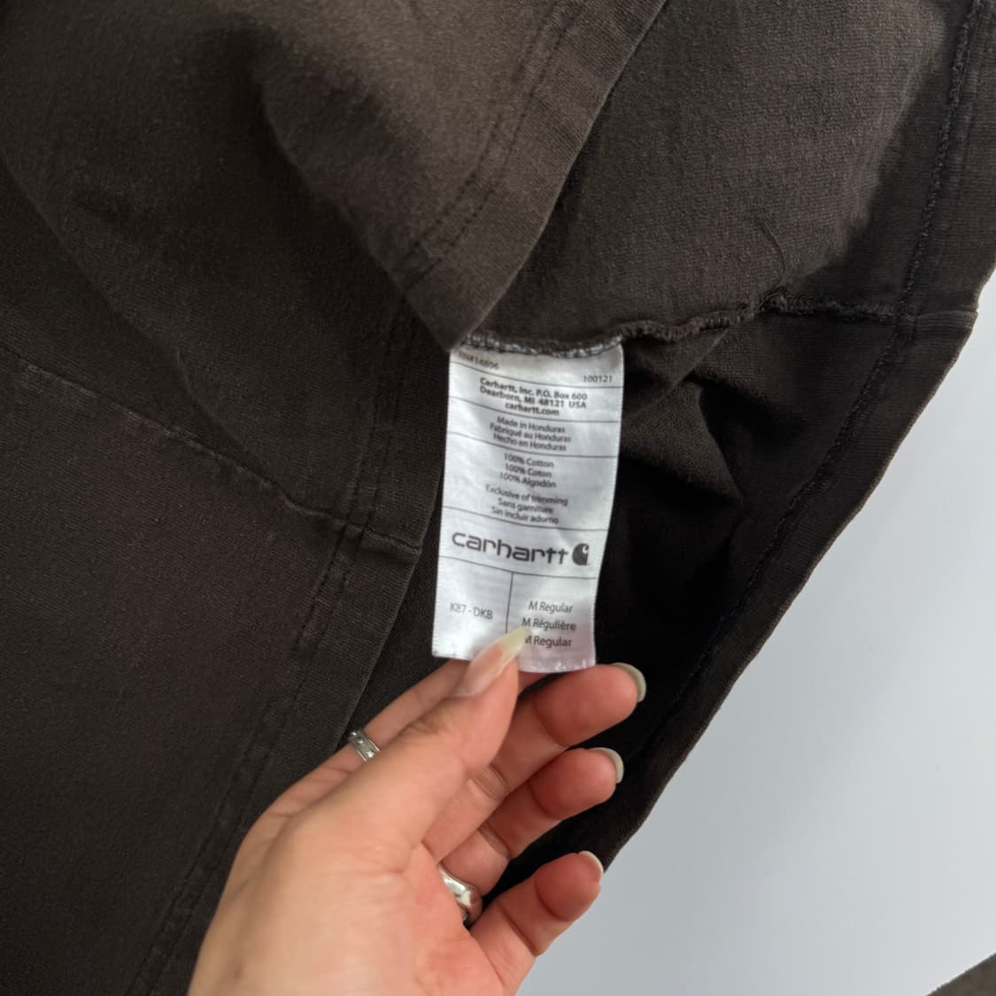 Carhartt 칼하트 원포켓 브라운 반팔 상품이미지6