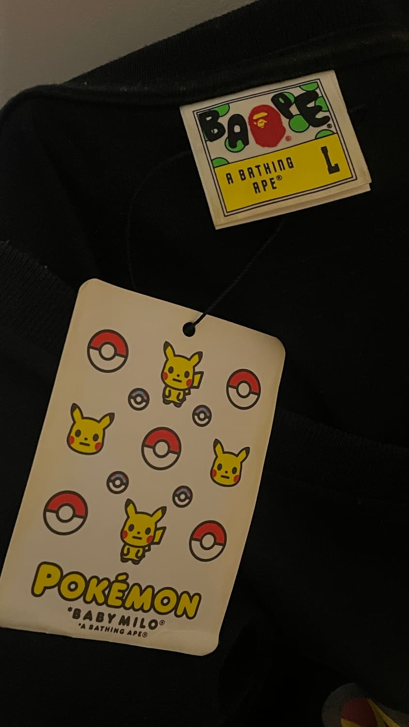 베이프 포켓몬 피카츄 반팔 L 상품이미지3