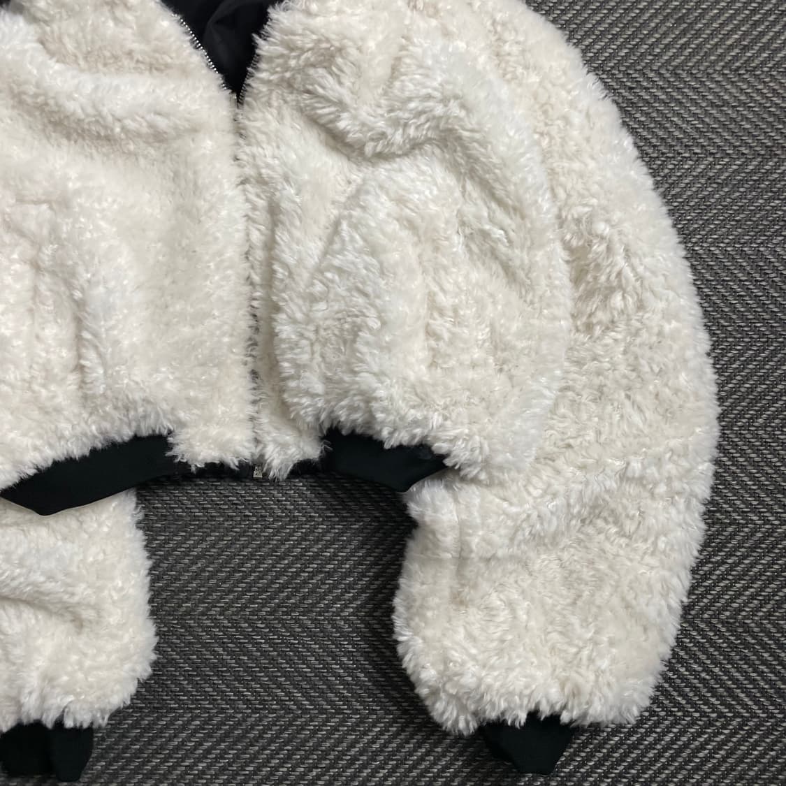 빈티지 우먼스 리버시블 크롭 후드 퍼 항공 점퍼y 4001 상품이미지6