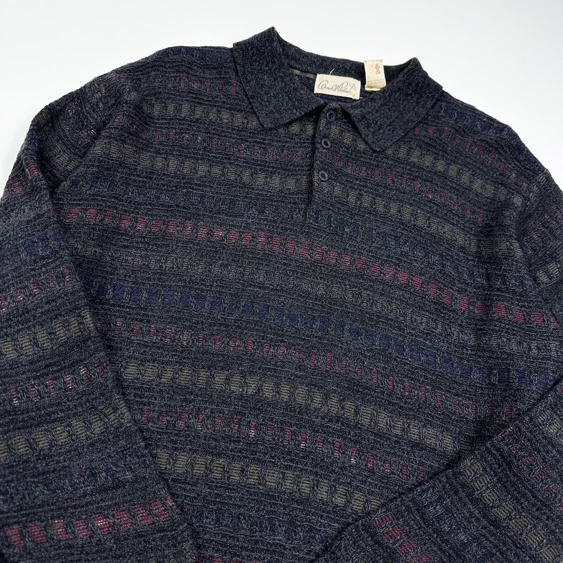 VTG 빈티지 노르딕 차콜 카라 니트 (M) 상품이미지3