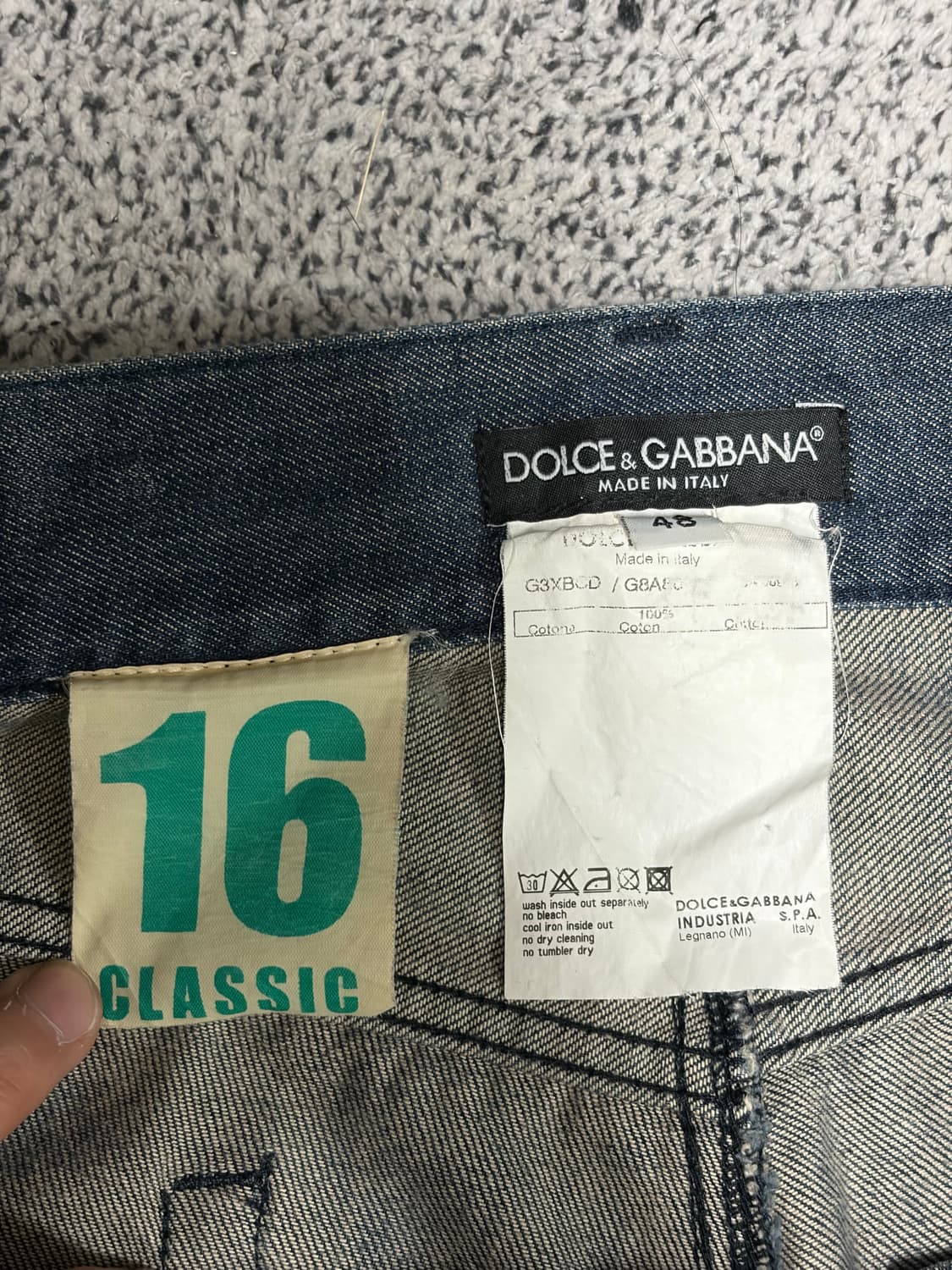 돌체앤가바나 디스트로이드 메탈 플레이트 데님 상품이미지5