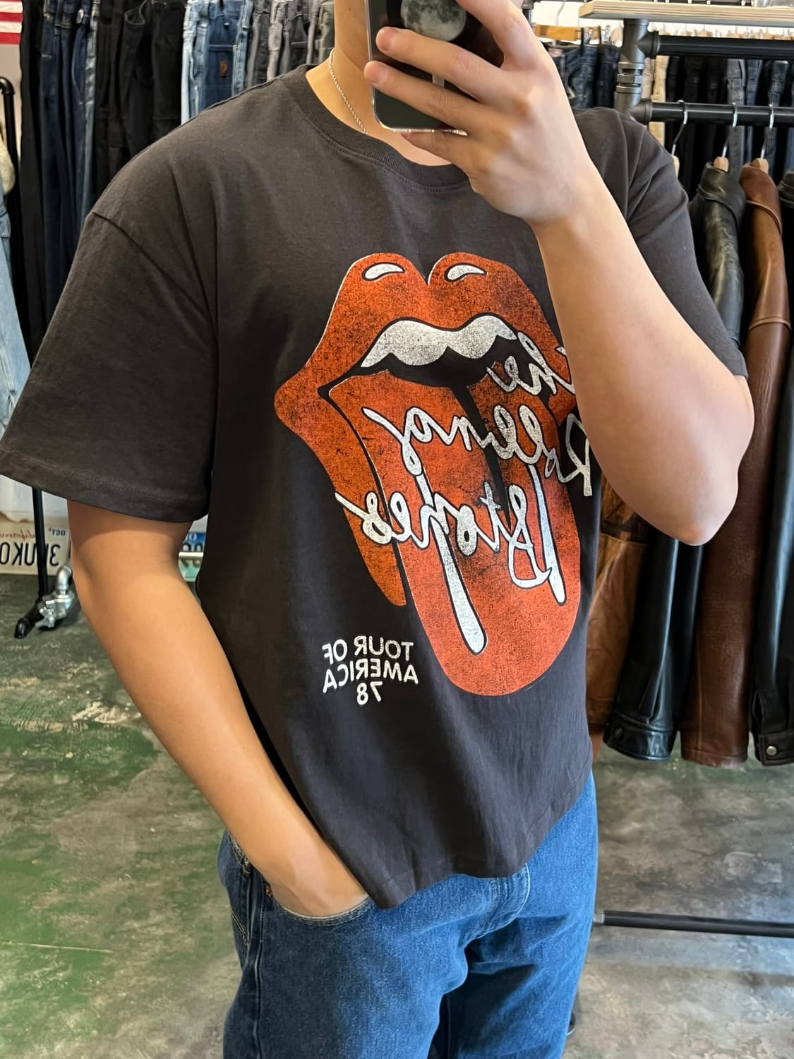 [XXL] 롤링스톤즈 1978 투어 오마주 레퍼런스 빈티지 반팔 티셔츠 상품이미지3