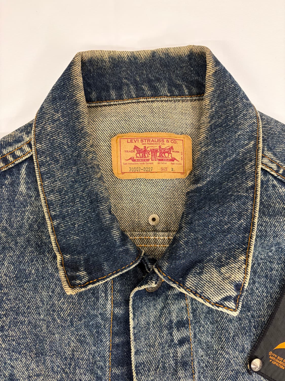 [XL] 리바이스 워싱데님 패치 청 자켓 상품이미지2