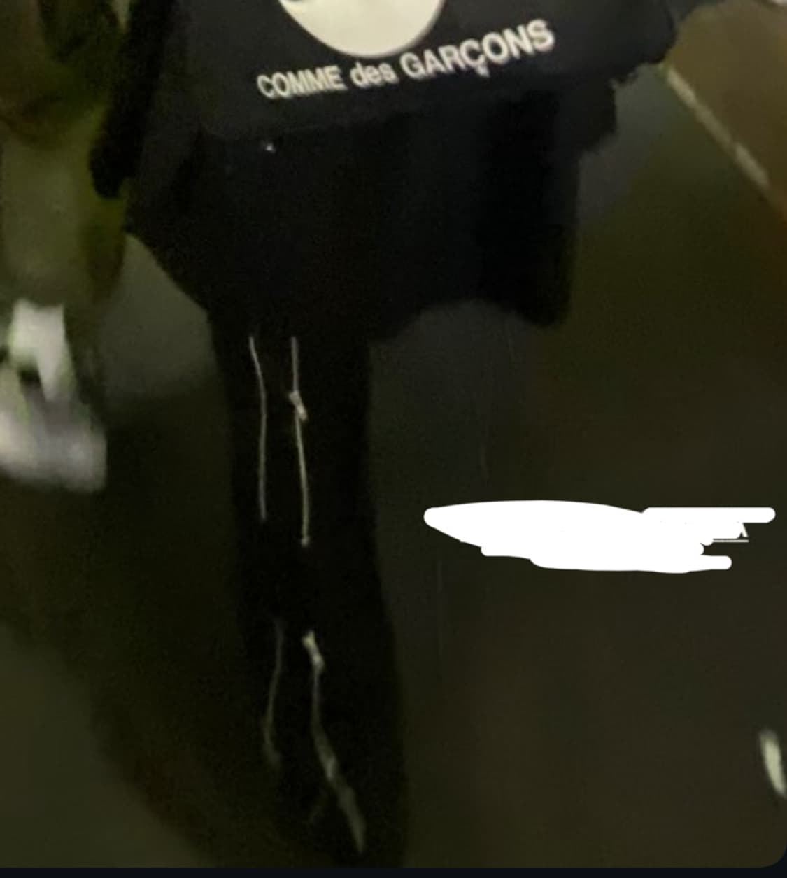23aw 블랙 꼼데가르송 후면zip 팬츠 m 상품이미지3