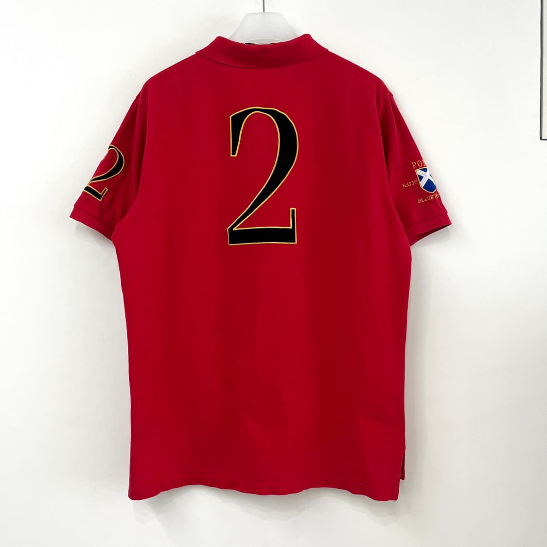 폴로 랄프로렌 블랙워치 빅포니 레드 반팔 카라티 105 상품이미지3