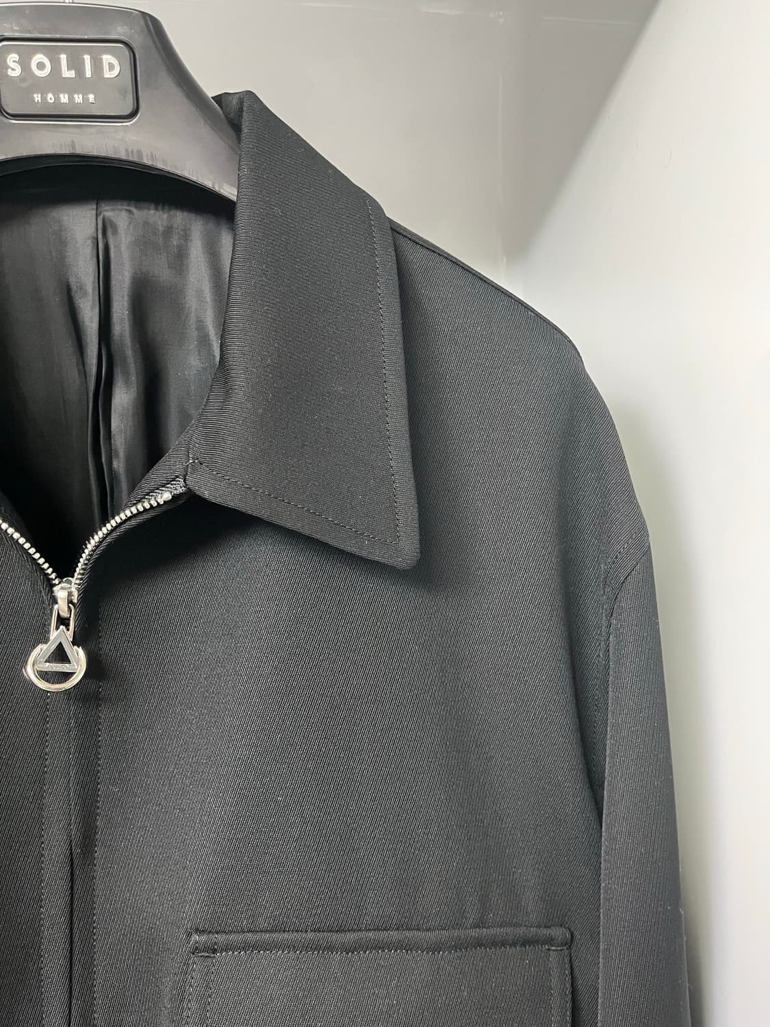 솔리드옴므 25fw 블랙 블루종 아웃 셔츠 48사이즈 상품이미지3