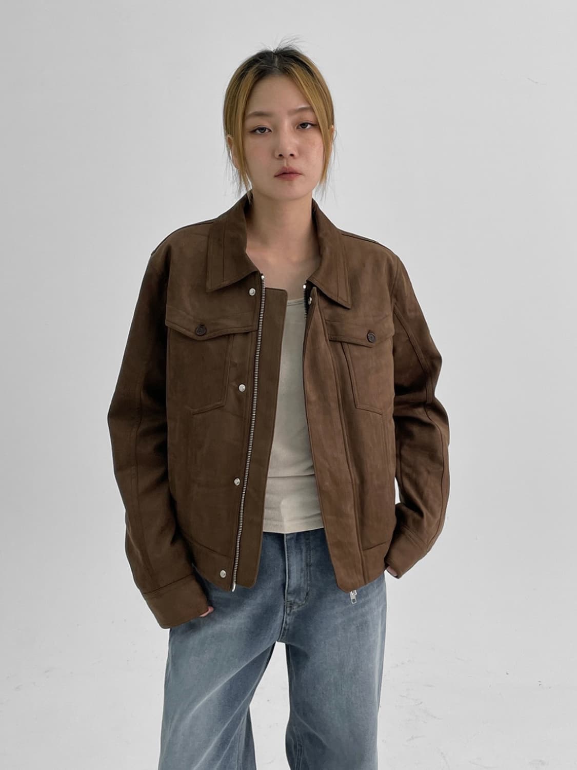  블랙업 캠프넛 웨스턴 스웨이드 자켓 상품이미지1