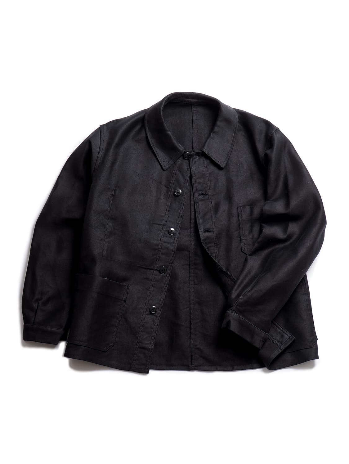 50’s Black Moleskin French Work Jacket 상품이미지5