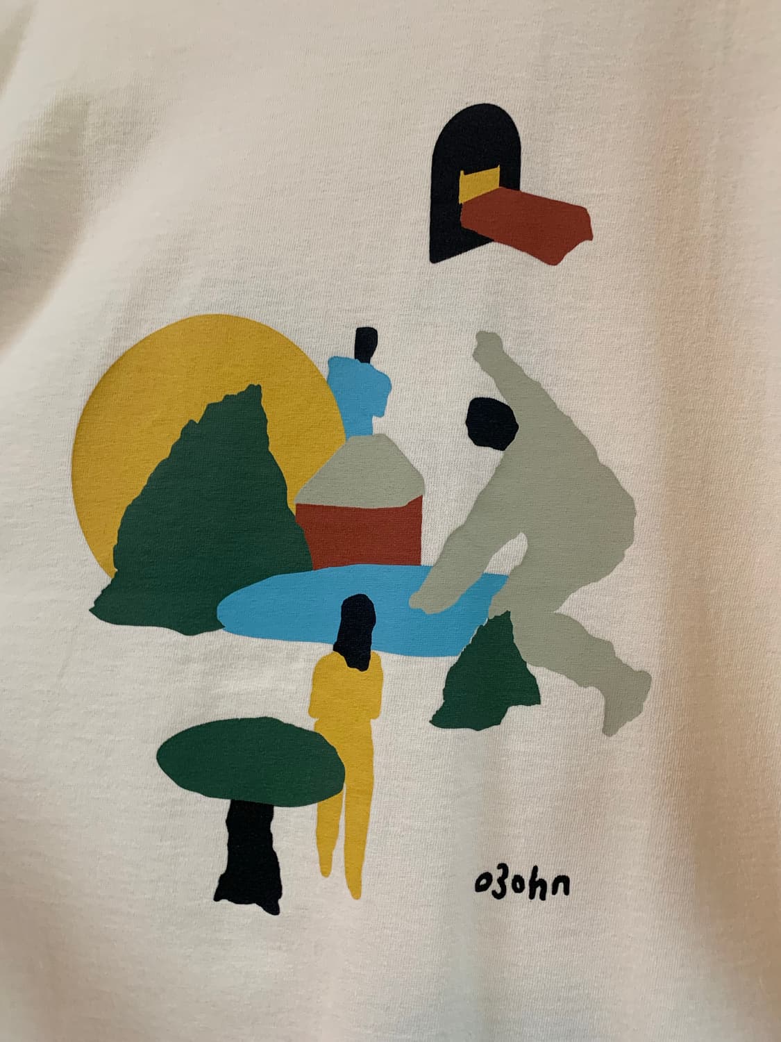 (M) 오존 co 반팔 티셔츠 아이보리 상품이미지3