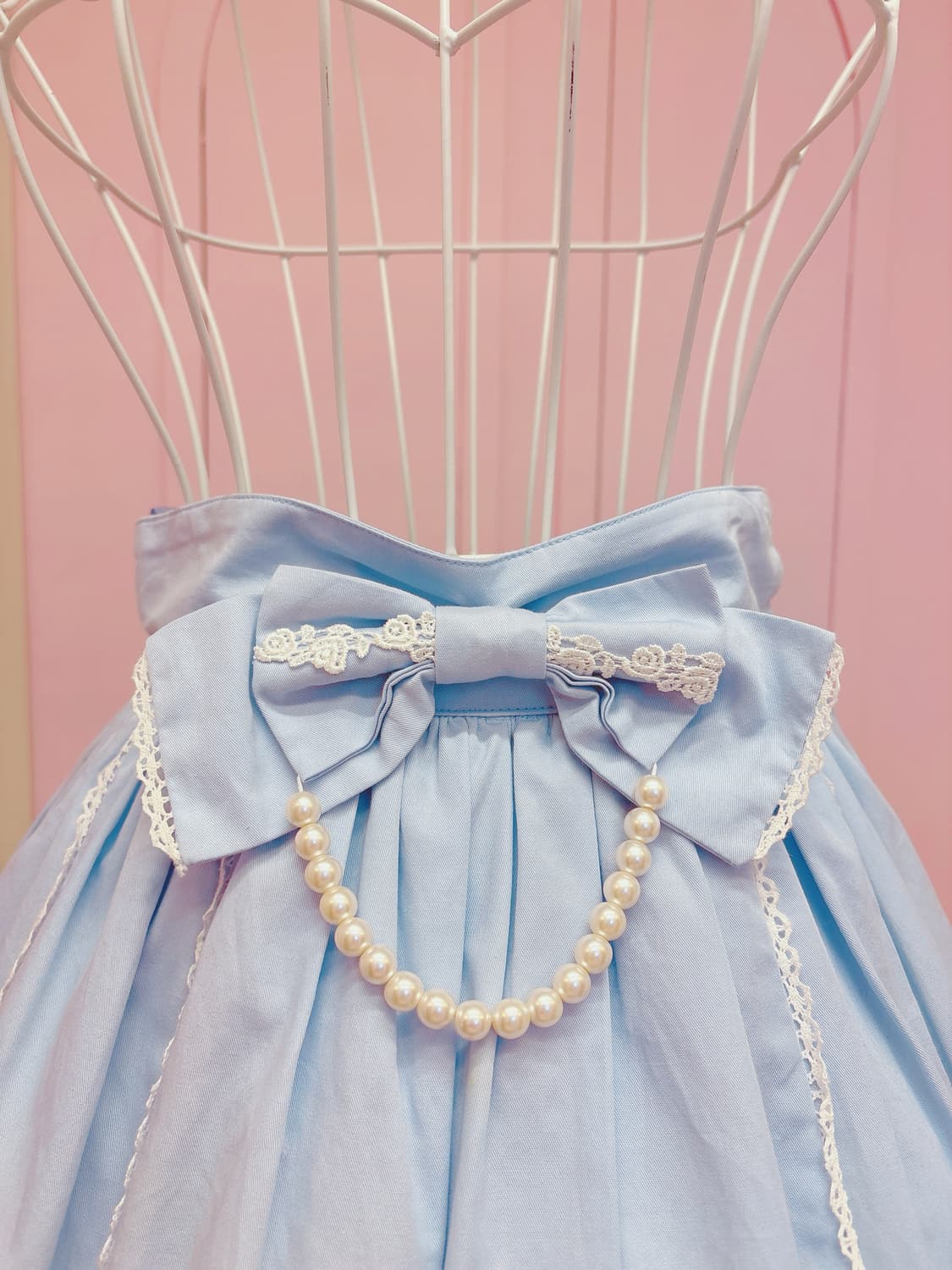 BODYLINE blue lolita lace ribbon skirt 상품이미지7