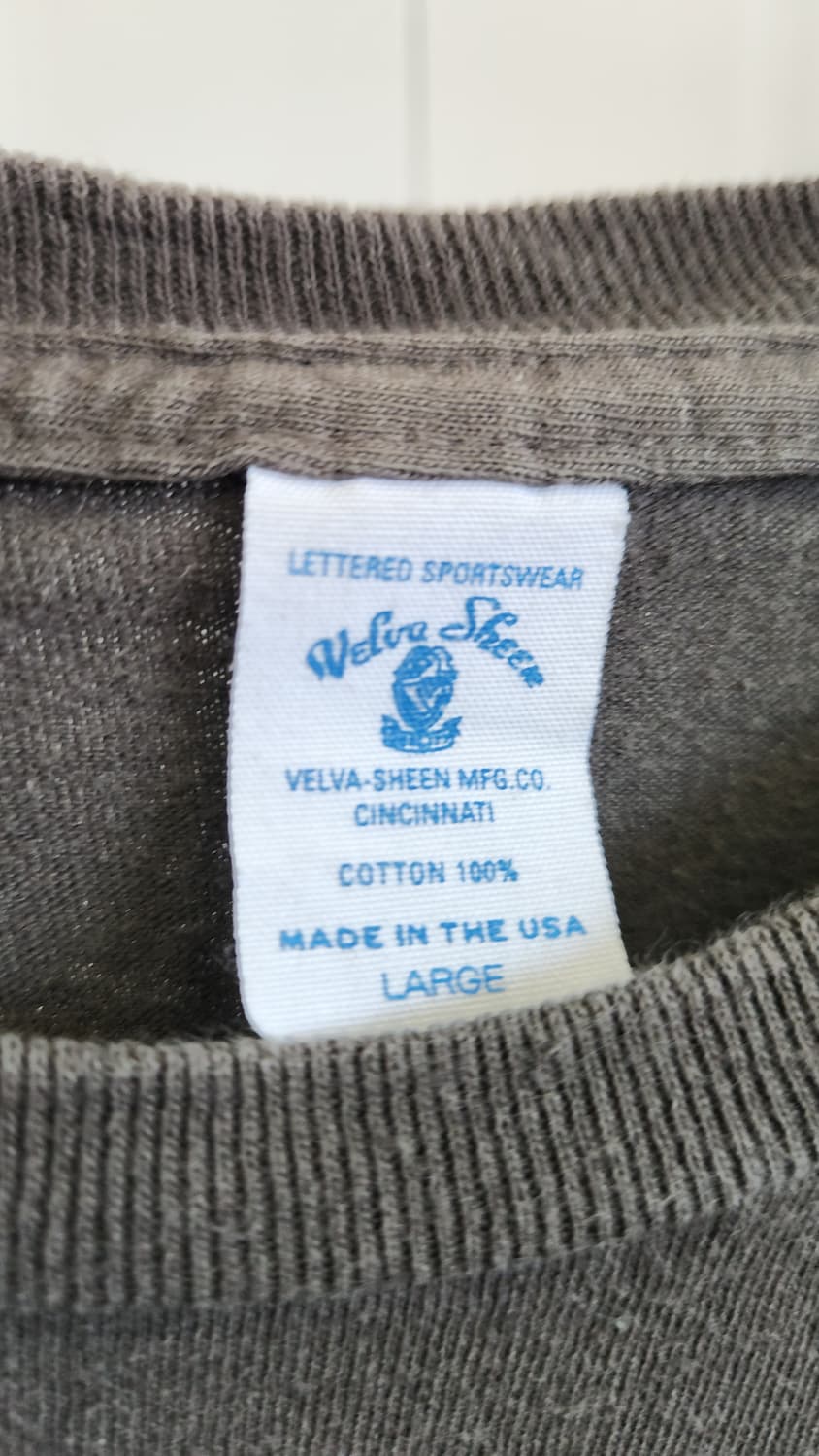  90's 벨바쉰 Velva Sheen USA 포켓 국방색 반팔 L사이즈 상품이미지3