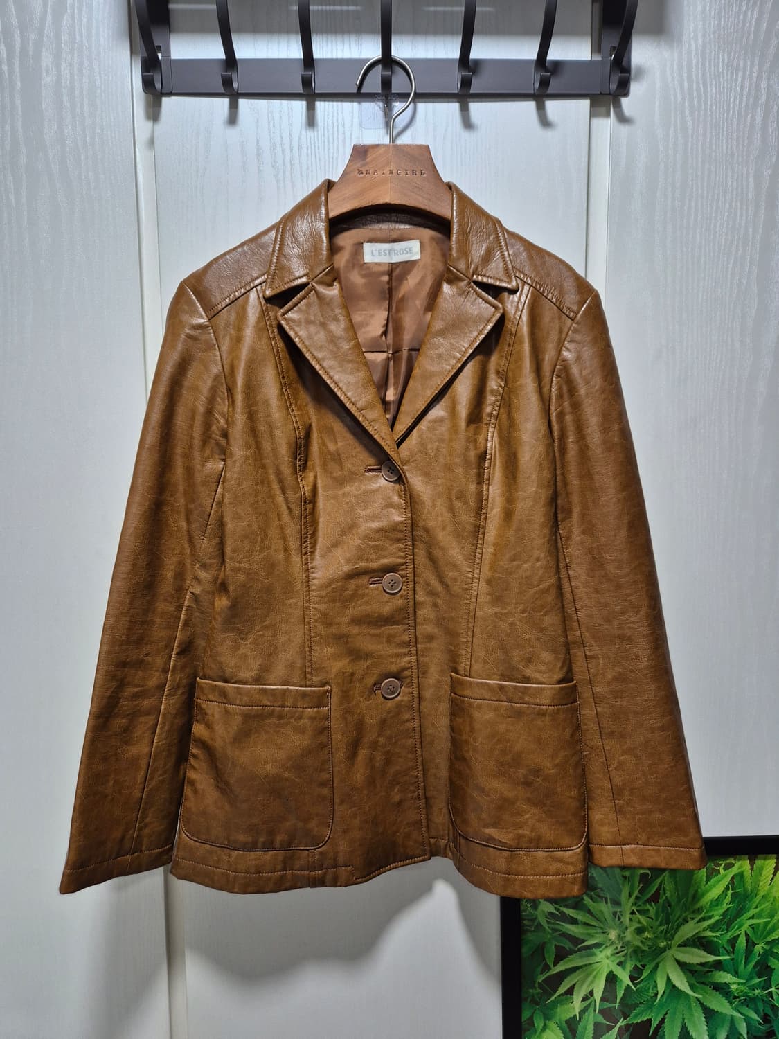 JPN 빈티지 브라운 가죽 자켓 상품이미지1